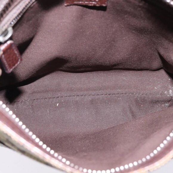 GUCCI GG Canvas Shoulder Bag Beige Silver Auth - Picture 13 of 15